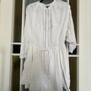 Primary Pleated Boho Mini Dress
